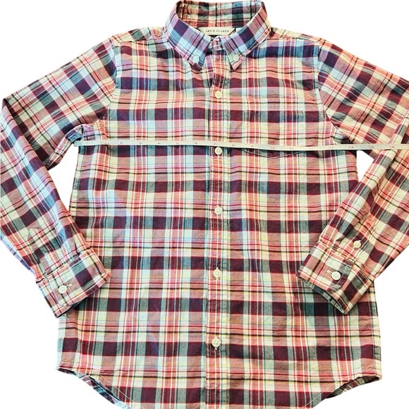 Janie and Jack Plaid Button-Down Shirt Size 8 Long Sleeve - Picture 6 of 7